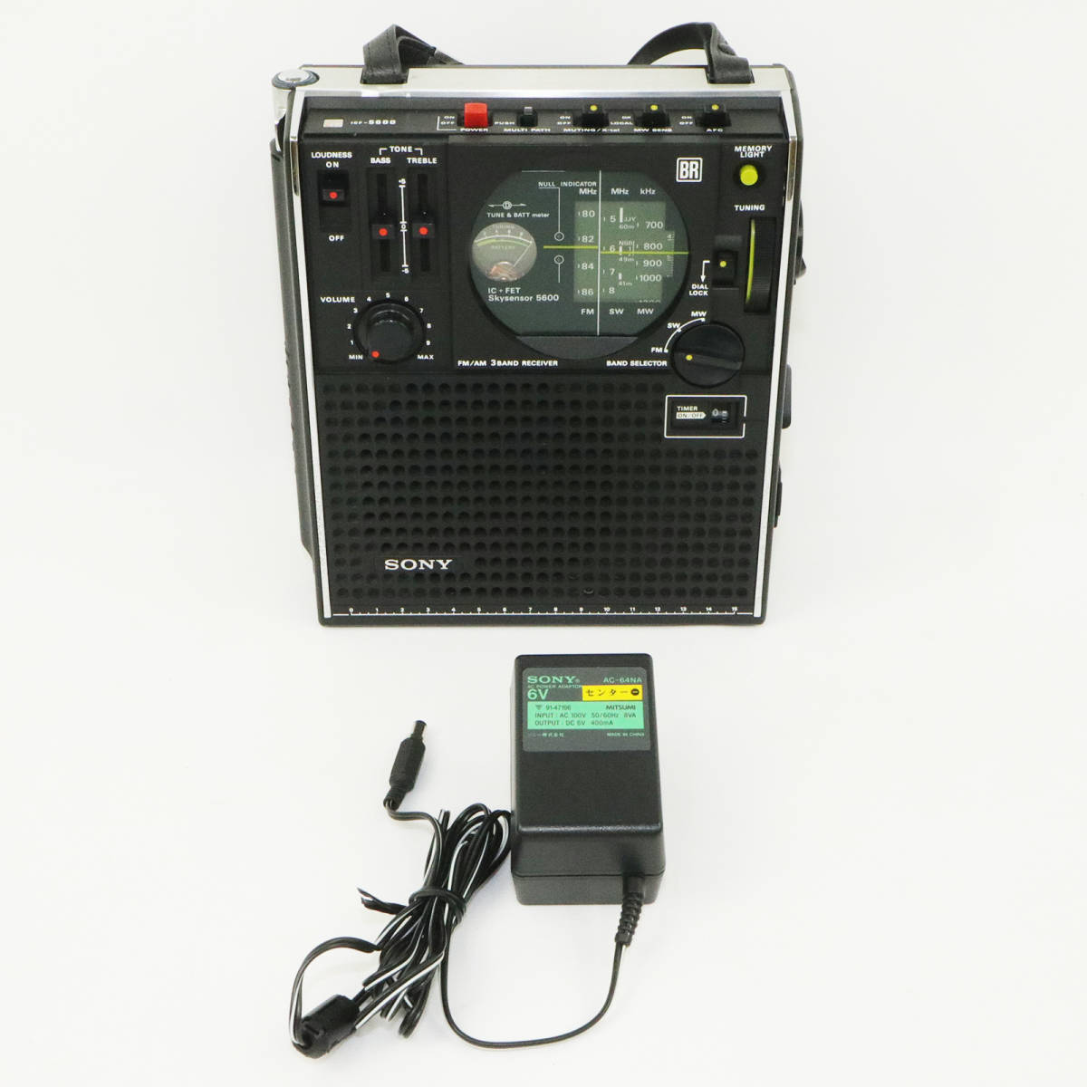 美品】SONY ソニー ICF-5600 スカイセンサー 3バンドレシーバー FM/MW