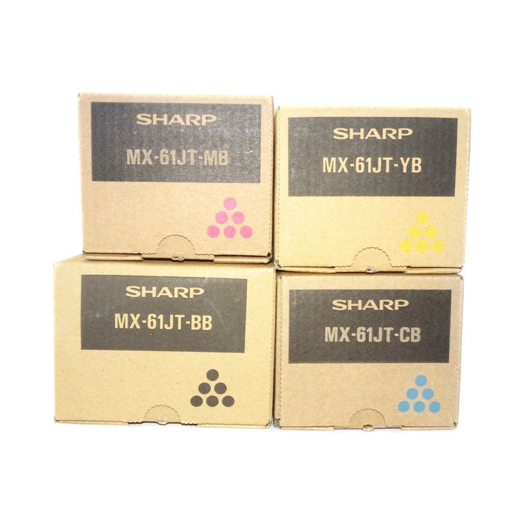 〇・【送料無料】 4色セットSHARP シャープ 純正トナー MX-61JT-BB/CB