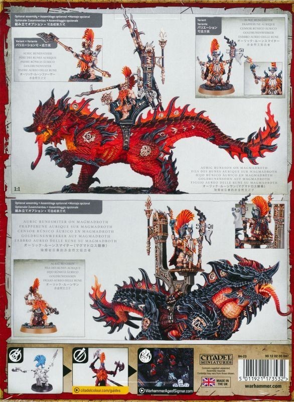 【ファイアスレイヤー】オーリック・ルーンファーザー（マグマドロス騎乗） Auric Runefather on Magmadroth[84-23][WARHAMMER A.O.S]_画像2