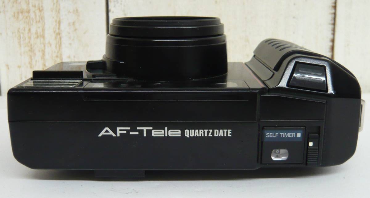 昭和レトロ 当時物 RETRO CAMERA MINOLTA ミノルタ フィルム カメラ コンパクト AF-Tele QUARTZ DATE MINOLTA LENS 38-60mm Made in japan_画像6