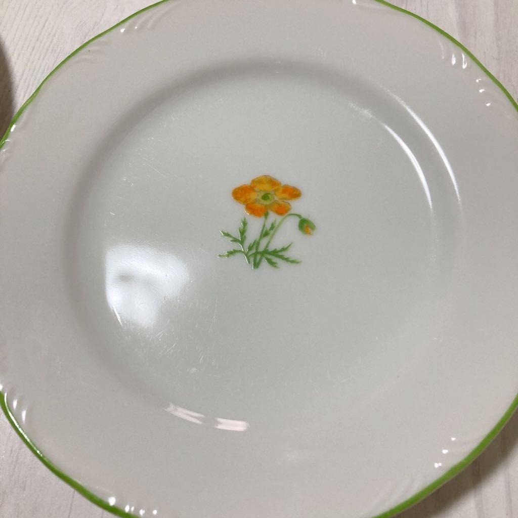 京都 たち吉 中皿 取り皿 和食器 4枚セット【中古美品】花柄 食器_画像7