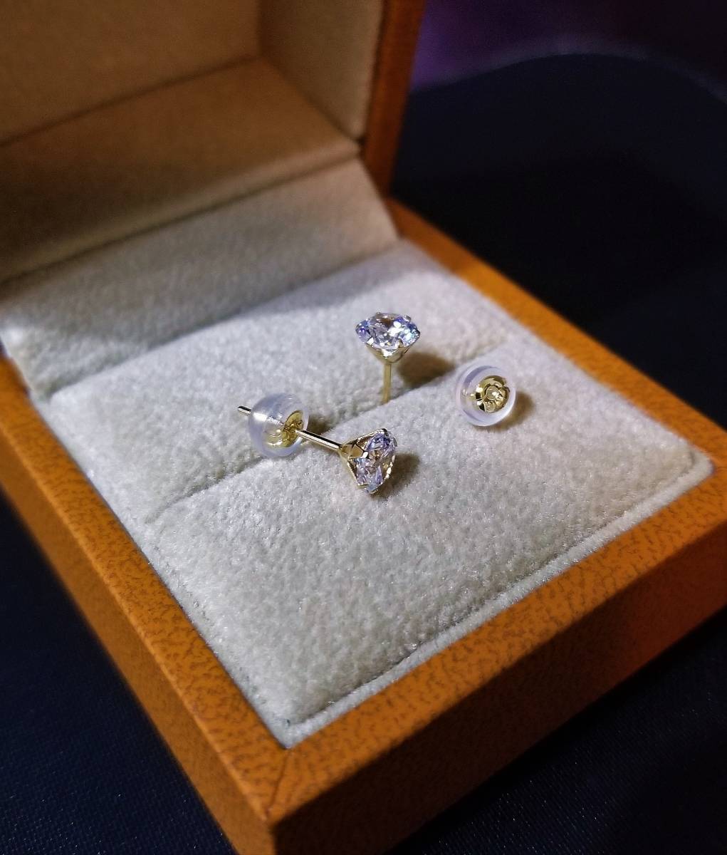 ★★純正イエローゴールドピアス★★K18ダイヤモンドピアス1.46ct ペア高級※※☆輝きの一品☆純正18金★宝石店お墨付き★_画像7