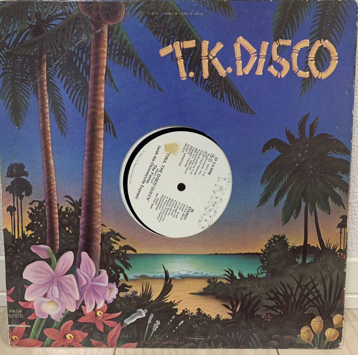 12inch TINA THE DISCO QUEEN/THE FIESTAS *TK DISCO オリジナル盤 1977 T.K.DISCO アナログ盤 レコード_画像1