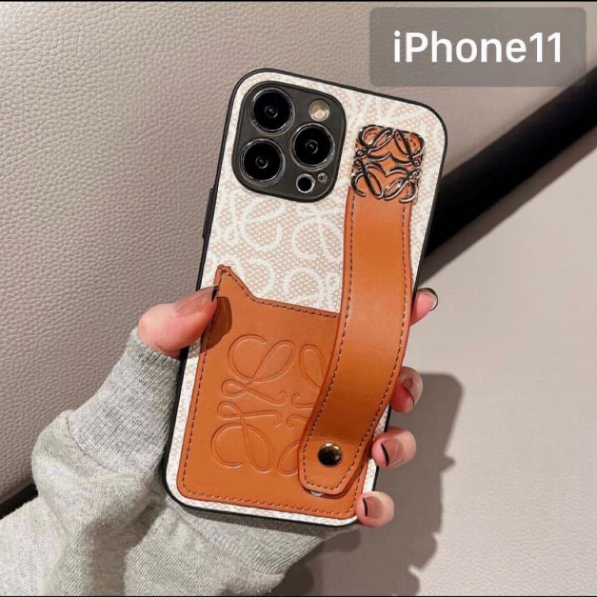 iPhone11 ケース iphone11 アイフォンケース スマホケース バンド付き 高級 おしゃれ 大人 メンズ レディース