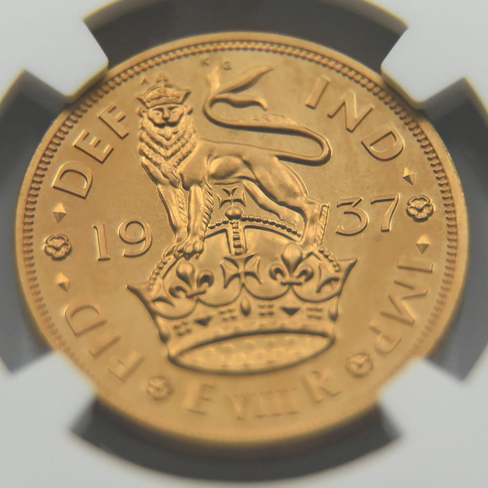 ☆1円スタート】(1937) エドワード8世 青銅貨 記念メダル プレーン
