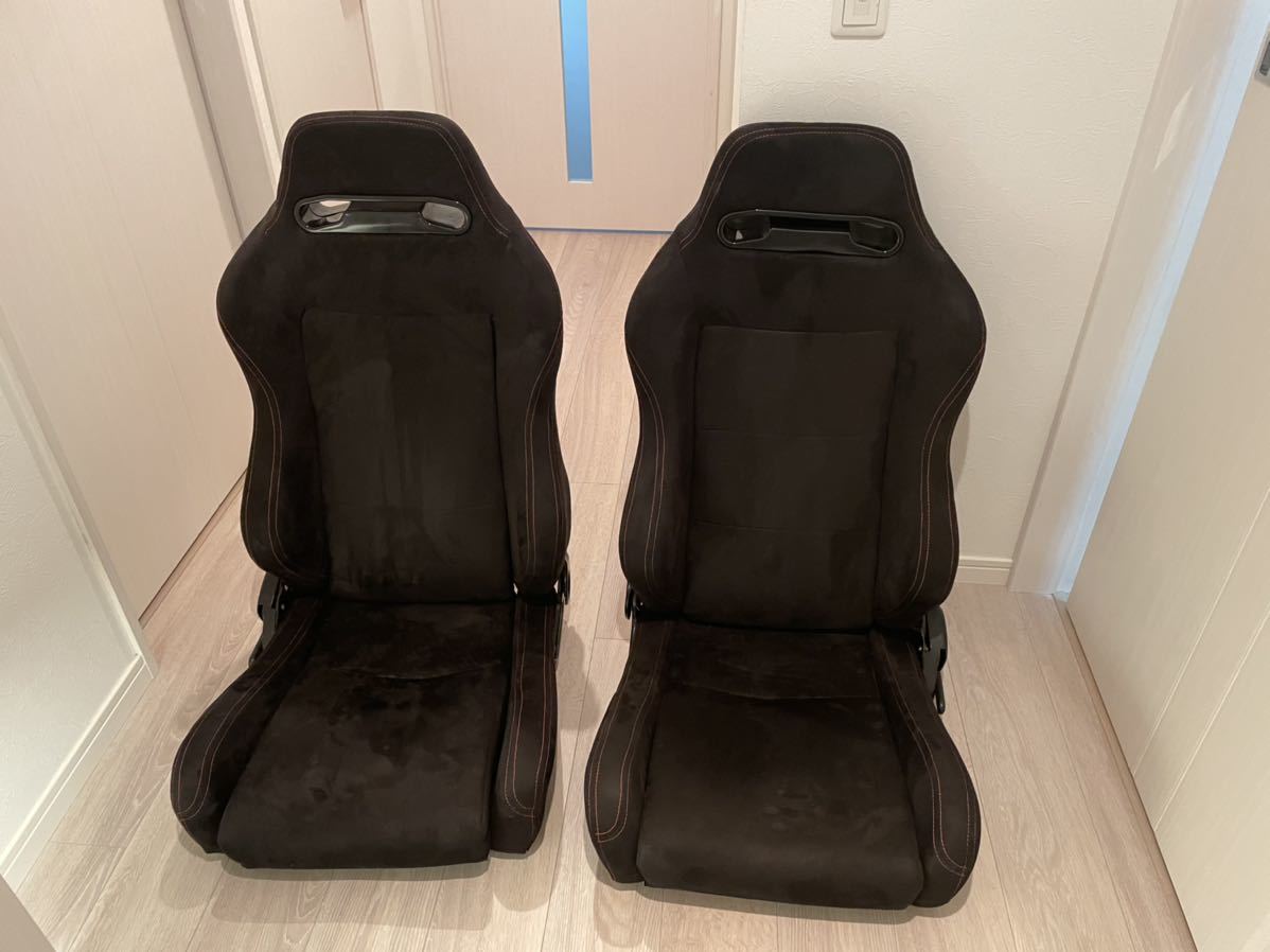 Rennsport(レンシュポルト) セミバケ レカロ SR3 タイプ 左右セット SRJ スエード 美品 セミバケットシート