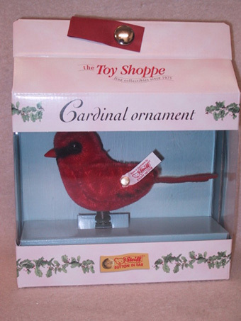 シュタイフ/Steiff◆Toy Shoppe限定◆「Cardinal 赤い冠鳥オーナメント」◆