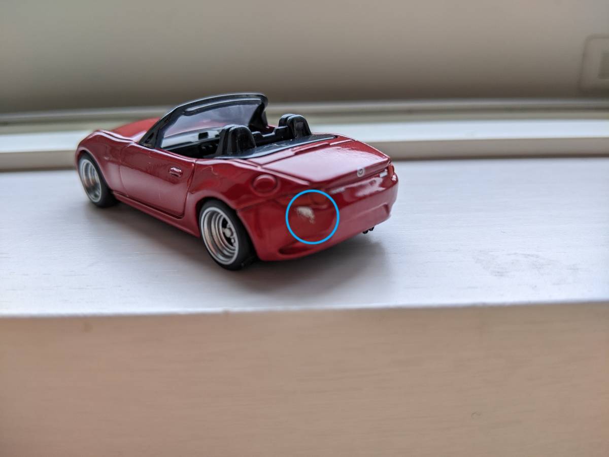 トミカ No.26 マツダ ロードスター 改造 カスタム 深リム 送料120円☆ MAZDA ROADSTER オープンカー_○箇所塗装はがれあり