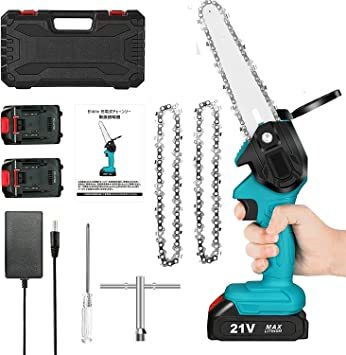 お買い得 チェーンソー 充電式 Elikliv 6インチ電動チェーンソー 小型