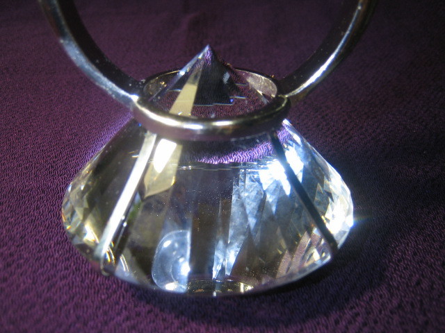  редкость *BIG кольцо огромный большой crystal gala sling crystal cut произведение искусства стекло оборудование орнамент диаметр 8cm дисплей интерьер *
