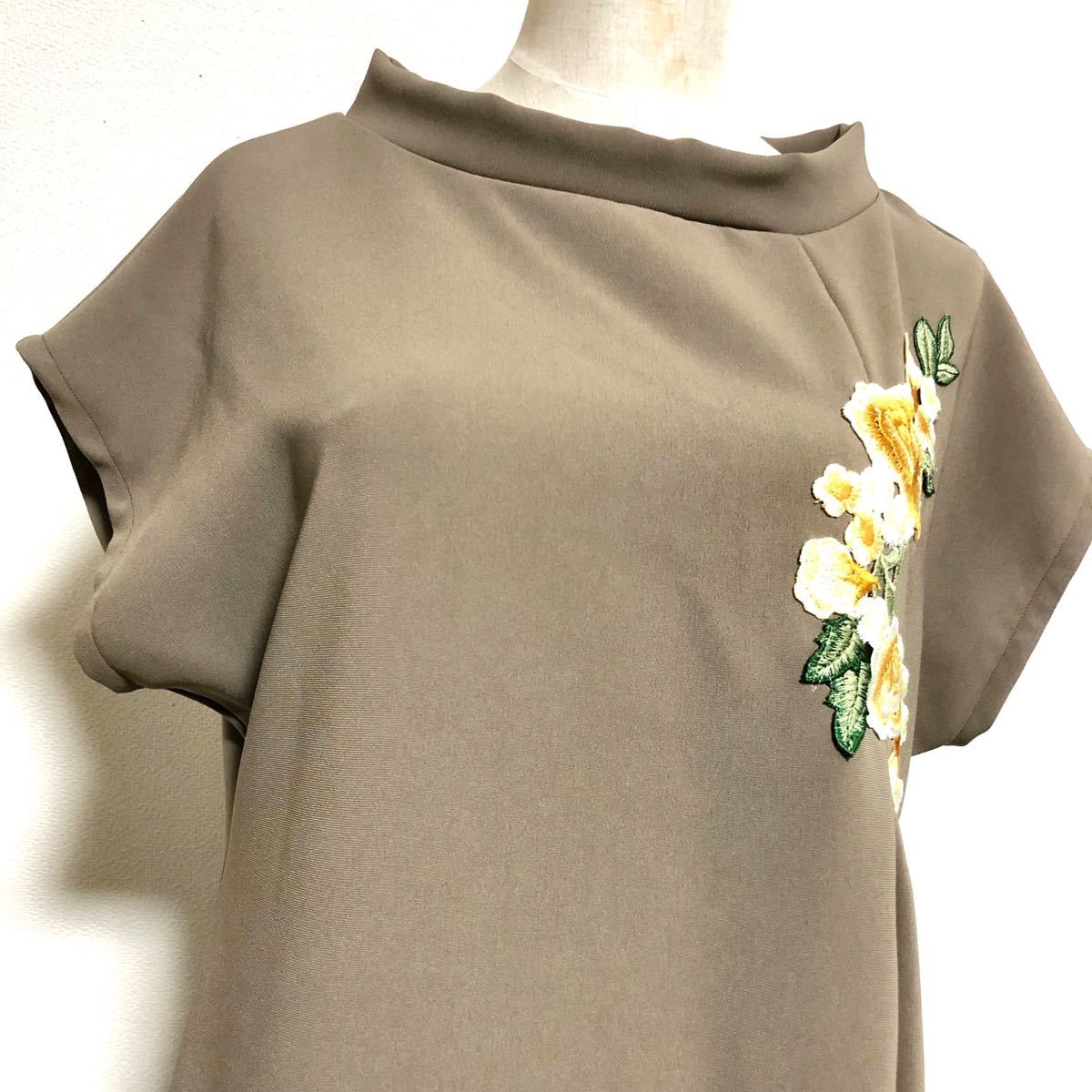 振袖 着物リメイク ワンピースドレス 和柄 ハンドメイド 手作り くすみ