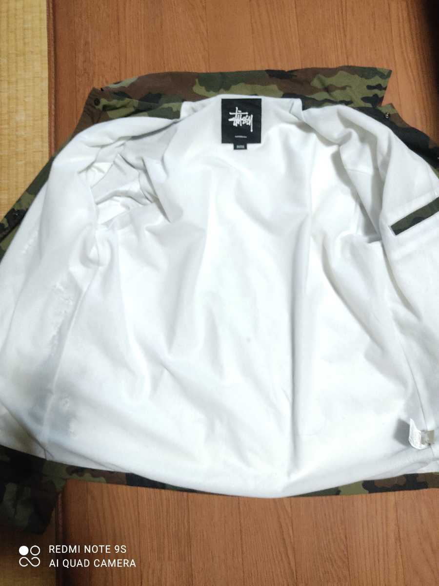 stussy ステューシー 迷彩 コーチジャケット カモ ワールドツアー WORLD TOUR 初期 オールド ナイロン ウッドランド 復刻