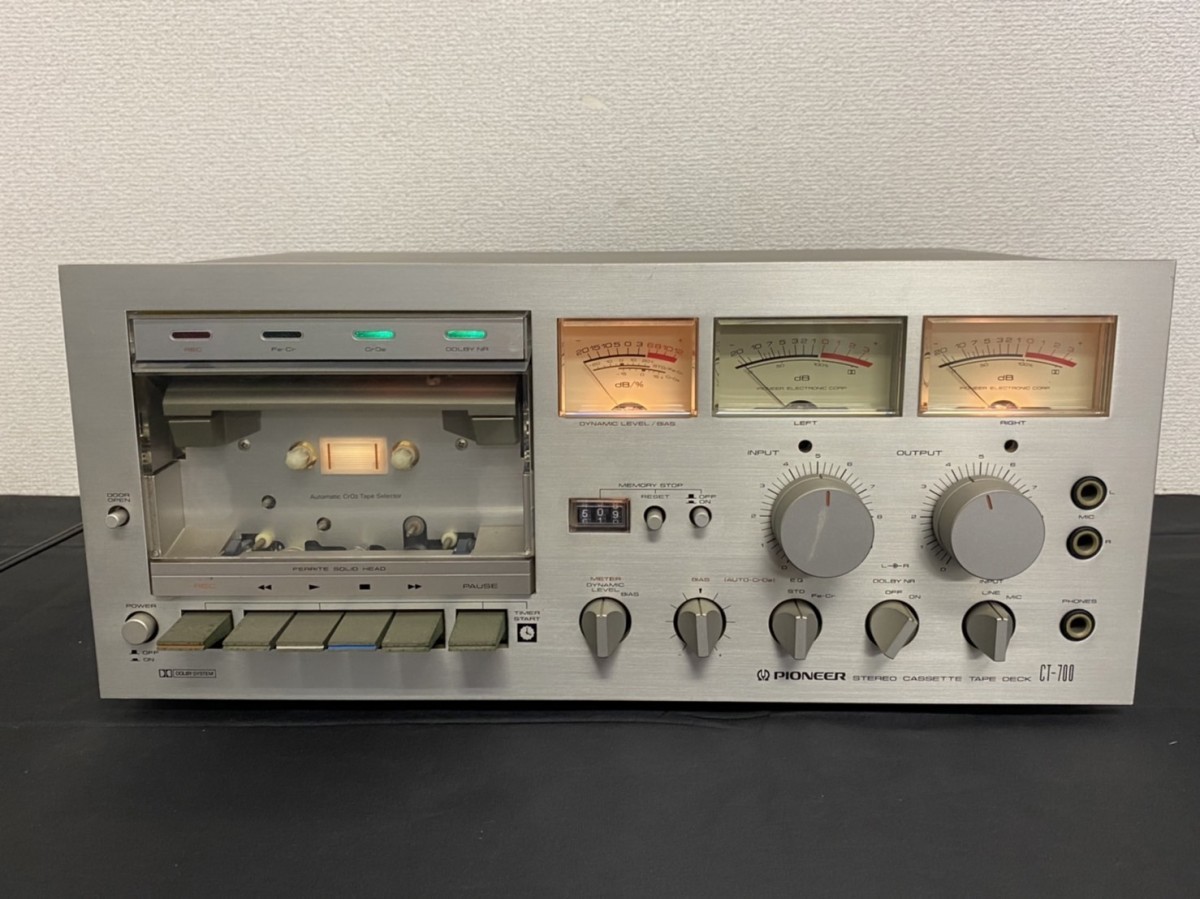 A3 PIONEER パイオニア CT-700 カセットデッキ オーディオ機器 通電