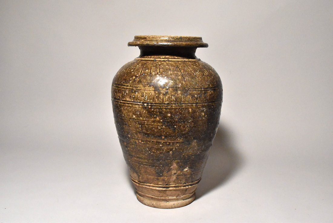 黒褐釉大壺（クメール・１１～１３世紀前後）_画像1