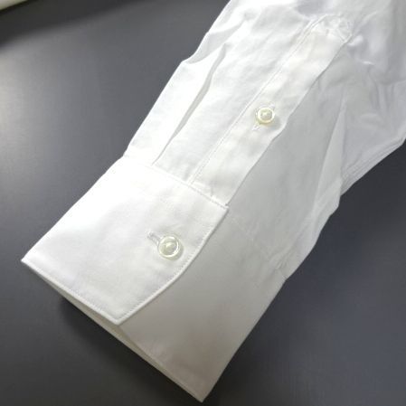 新品 定価1.65万 ダーバン D'URBAN 日本製 黒タグ 開襟 長袖シャツ LL 白 スーツ シャツ ビジネス メンズ 紳士用_画像4