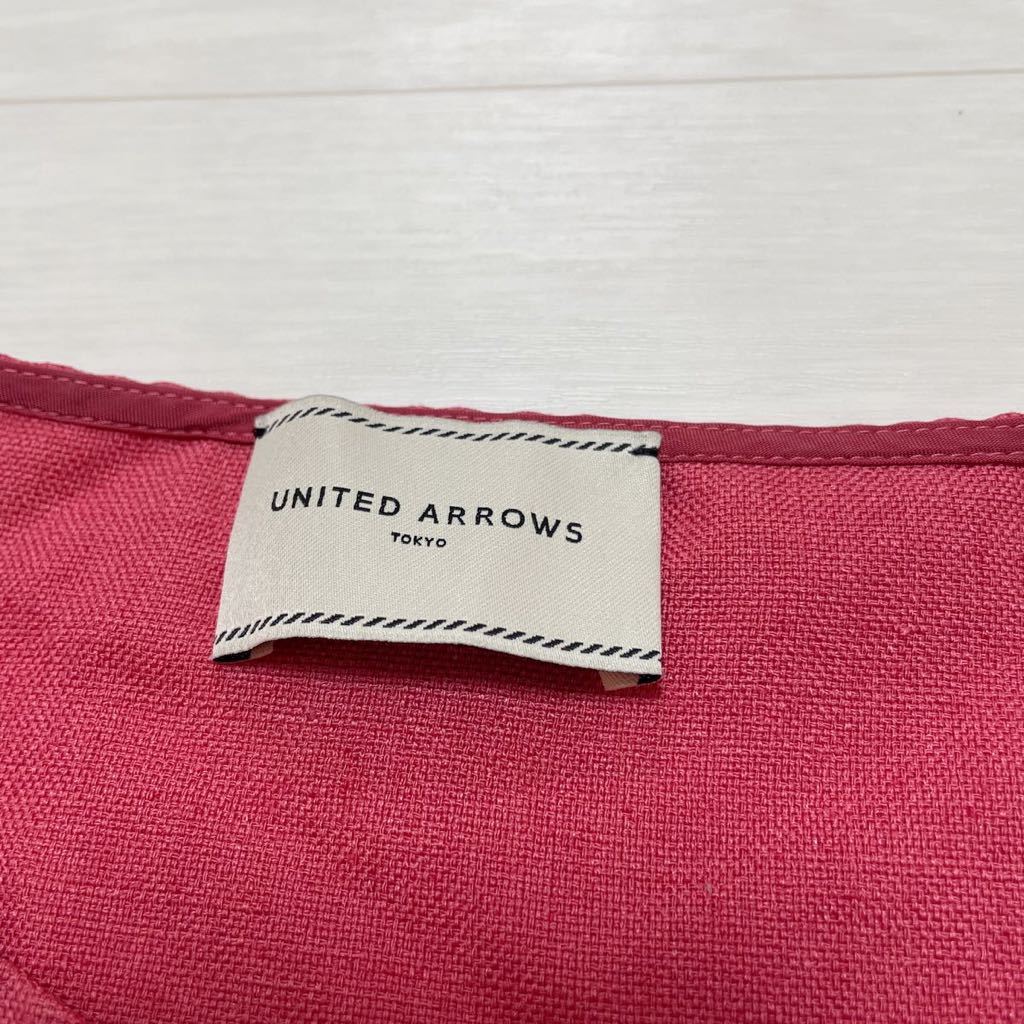 UNITED ARROWS ユナイテッドアローズ ○UBCS TA/P フリルスリーブ プルオーバー ピンク 日本製 サイズ36の画像2