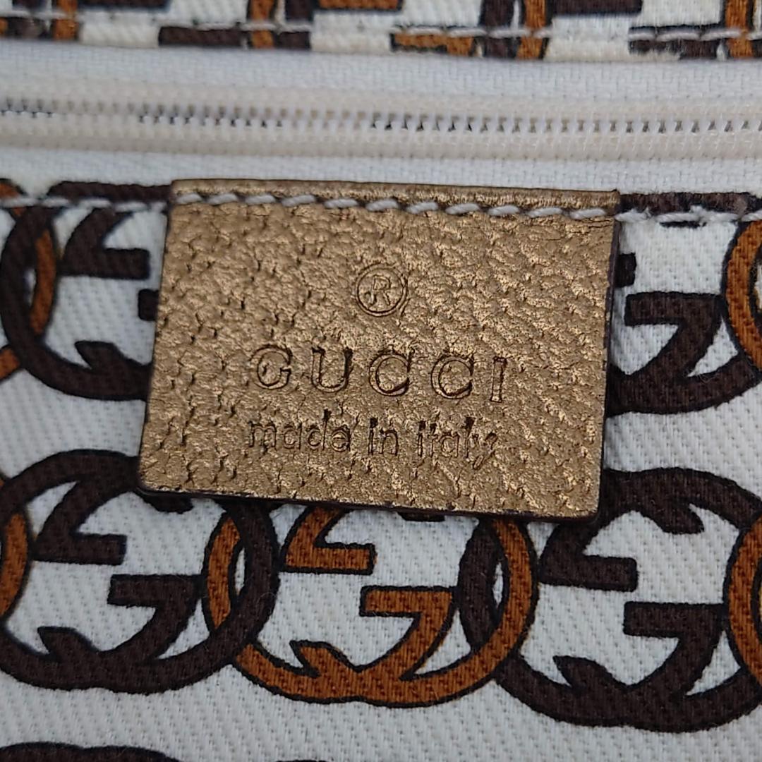 GUCCI キャンバス トートバッグ 181779 GUCCI グッチ GGキャンバス トートバッグ ベージュ ゴールド