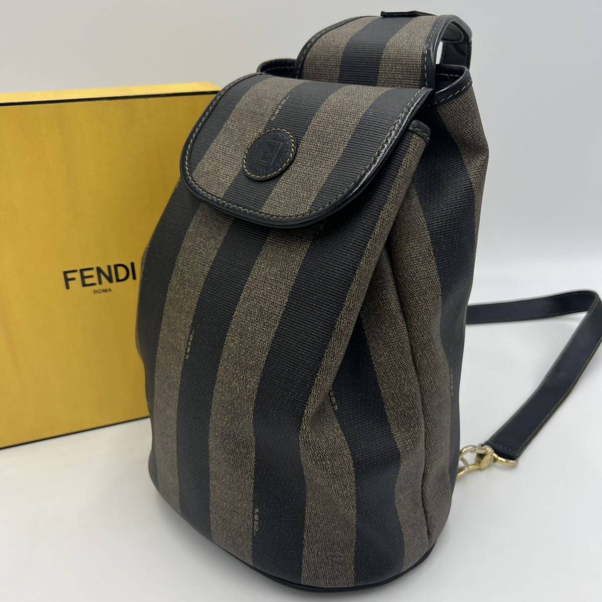 美品】FENDIフェンディ リュック バックパック ペカン柄 シルバー金具-