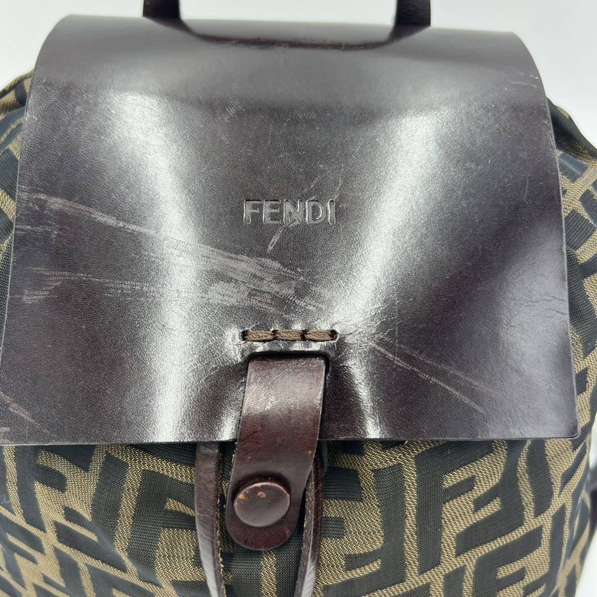 美品】FENDI バックパック ズッカ柄 ミニリュック ヴィンテージ-