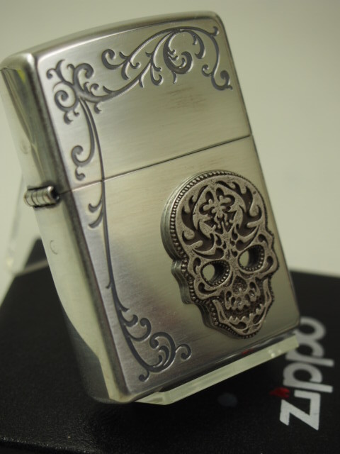 絶版 Zippo Secret Garden メタル/ スカル Skull/銀 シルバーTSG-B 新品 2013_画像1