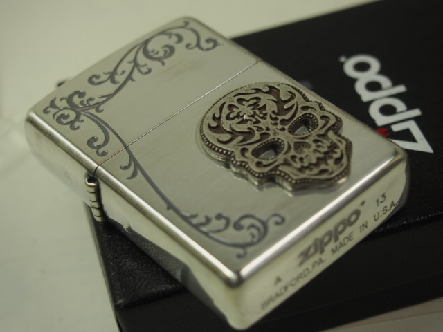 絶版 Zippo Secret Garden メタル/ スカル Skull/銀 シルバーTSG-B 新品 2013_画像5