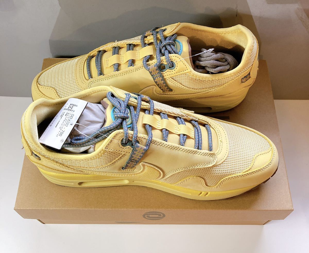 US10.5 28.5cm NIKE Travis Scott Nike Air Max 1 CACT.US Gold