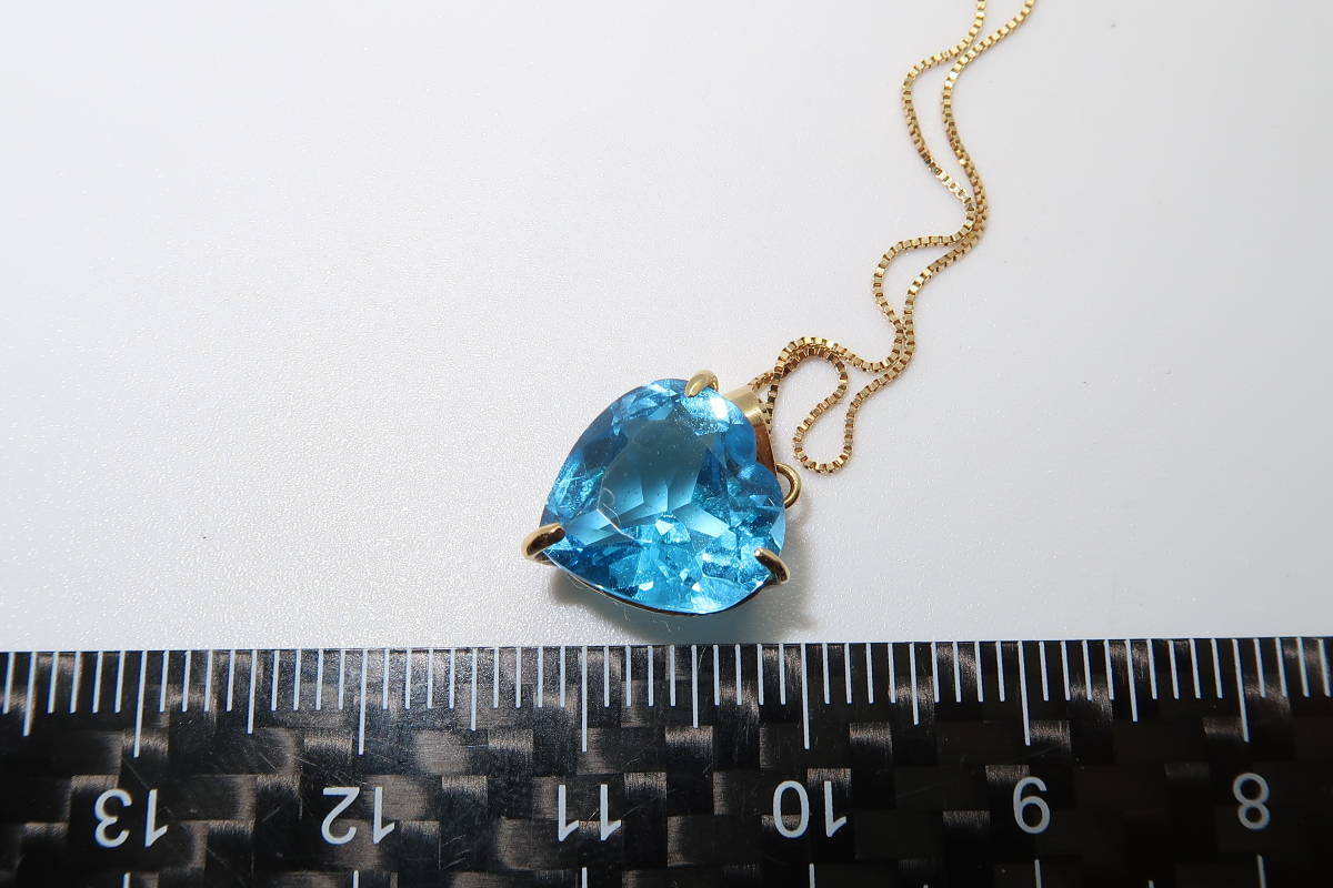 ■□K18YG トパーズ 5.00ct ネックレス□■_画像3