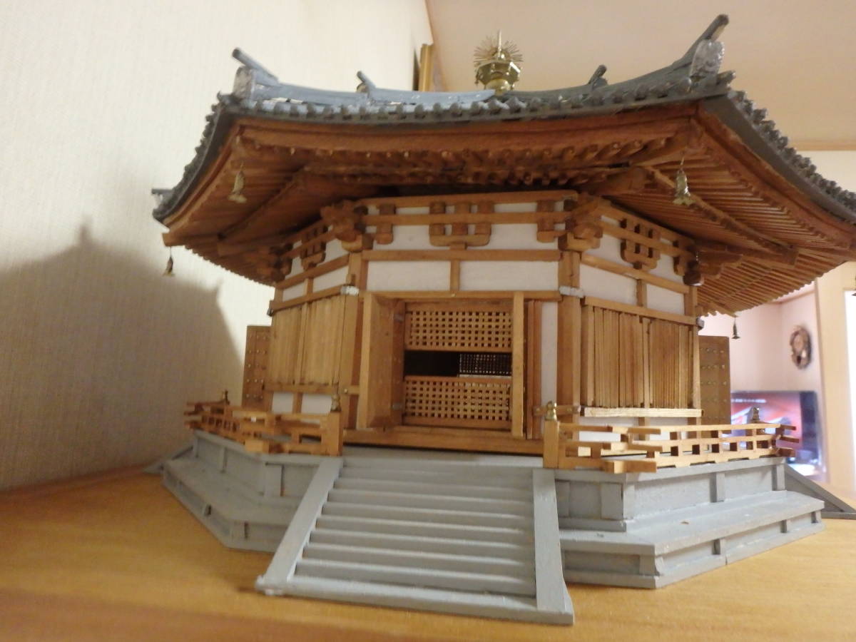 1/50　法隆寺　夢殿　塗装完成品アクリルケースなし_画像10