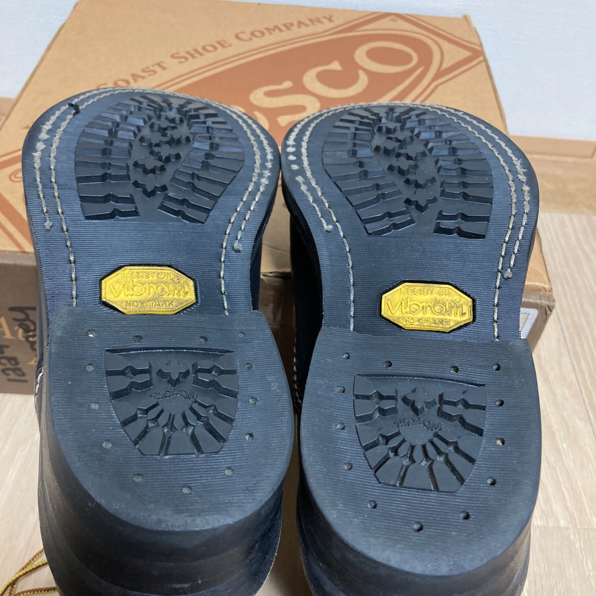 【美品】Wesco Custom Jobmaster ウエスコ カスタムジョブマスター ツートーン ブラック×バーガンディー サイズ9.5EE 27.5cm BKBGD108430_画像8