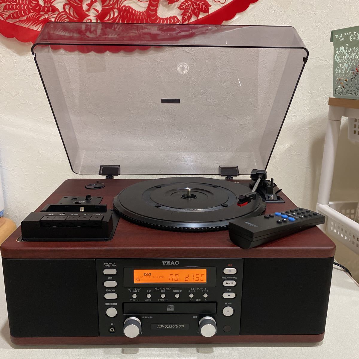 TEAC 多機能オーディオ LP-R550USB 木目調 / ターンテーブル レコード