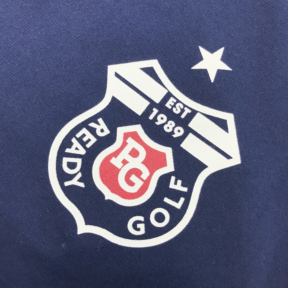 即PEARLY GATES パーリーゲイツ 2021年モデル ハイネック 半袖Tシャツ ロゴプリント ネイビー系 [240001728852]  ゴルフウェア メンズ