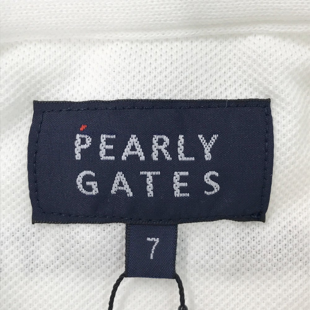 【1円】PEARLY GATES パーリーゲイツ 2020年モデル 半袖ポロシャツ 二段ロゴ ニコちゃん刺繍 ホワイト系 7 [240001737495] ゴルフウェア_画像6