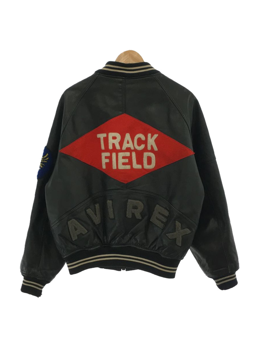 希少】AVIREX レザー スタジャン track field-