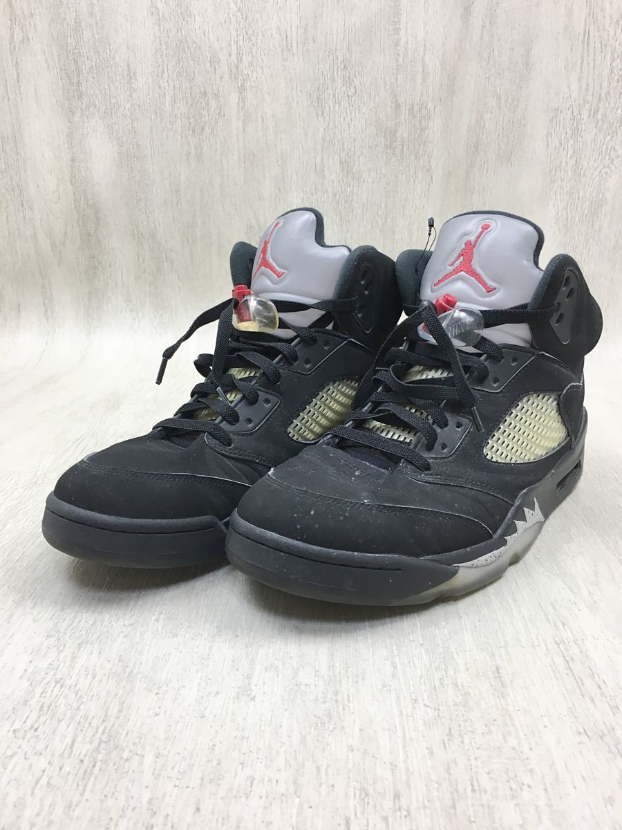 NIKE◇AIR JORDAN 5 RETRO OG/エアジョーダンレトロ/ブラック/845035
