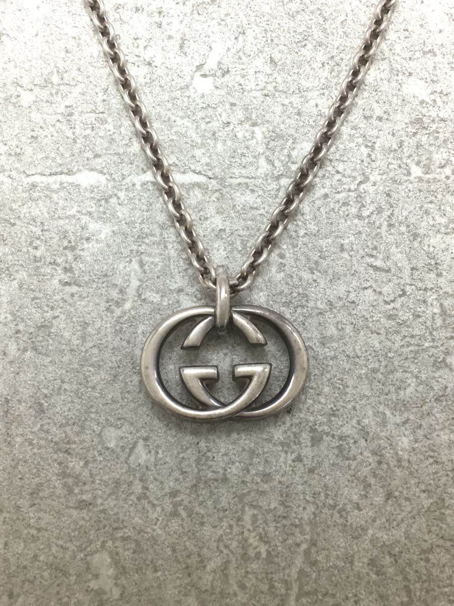 GUCCI◇ネックレス/アクセサリー/SV925/シルバー/インターロッキングG