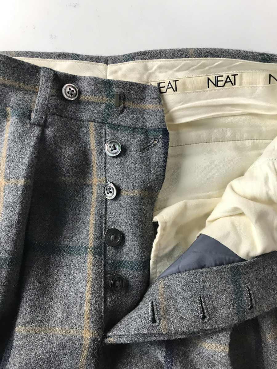 NEAT◇ボトム/44/ウール/GRY/チェック/TAPERED PANTS WOOL PLAID/18AW/ - premijer.rs