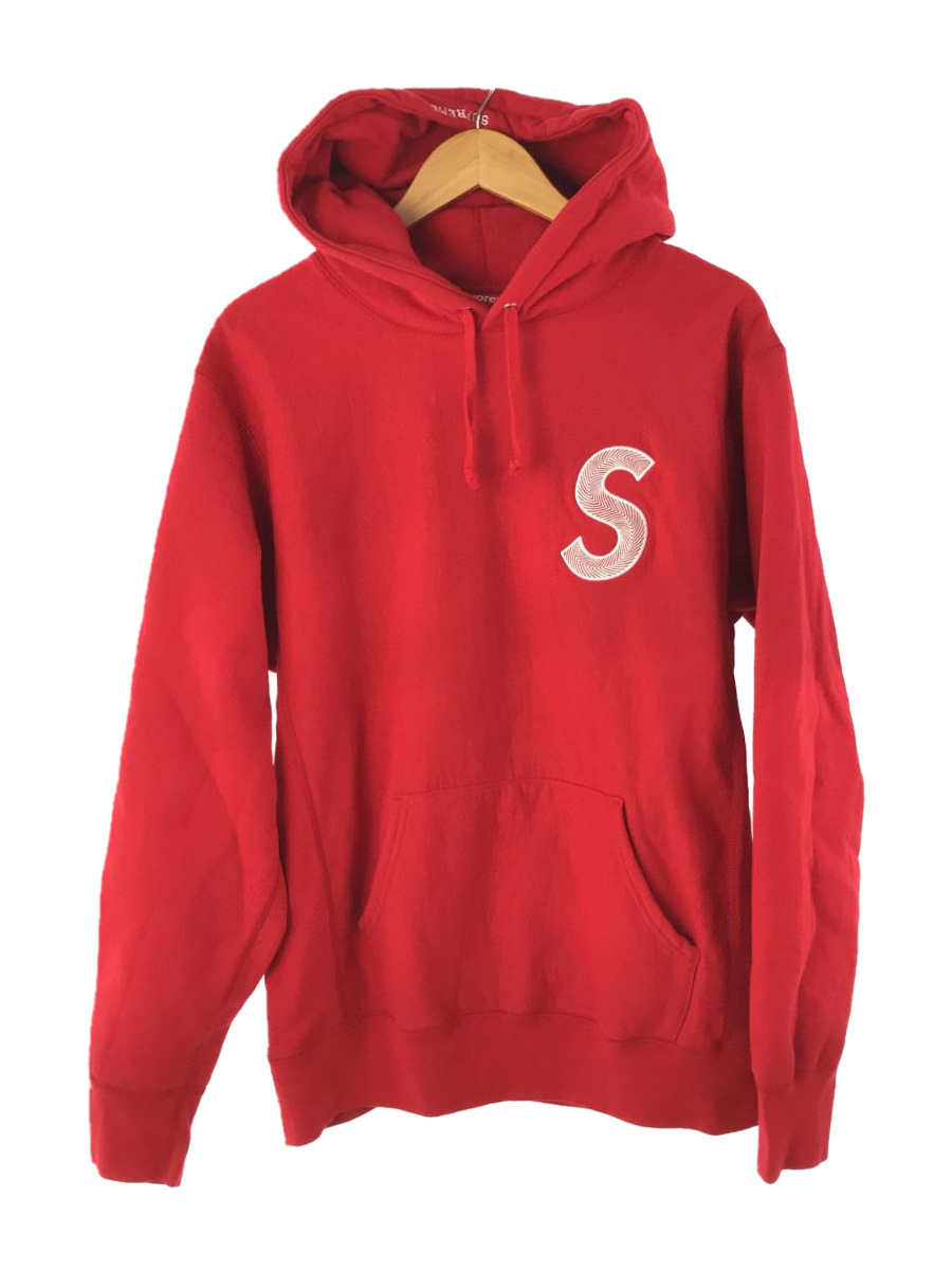 Supreme◇18AW/S Logo Hoodie Sweatshirt/スウェット/L/コットン/RED