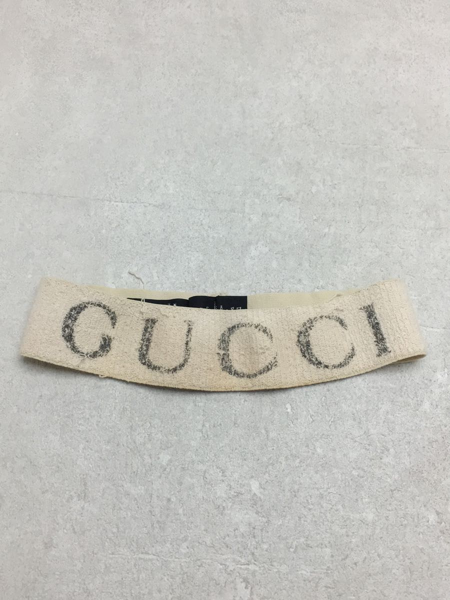 GUCCI◇ヘアバンド/ヘッドウェア/ポリエステル/BEG/ロゴ ceratinxd.com