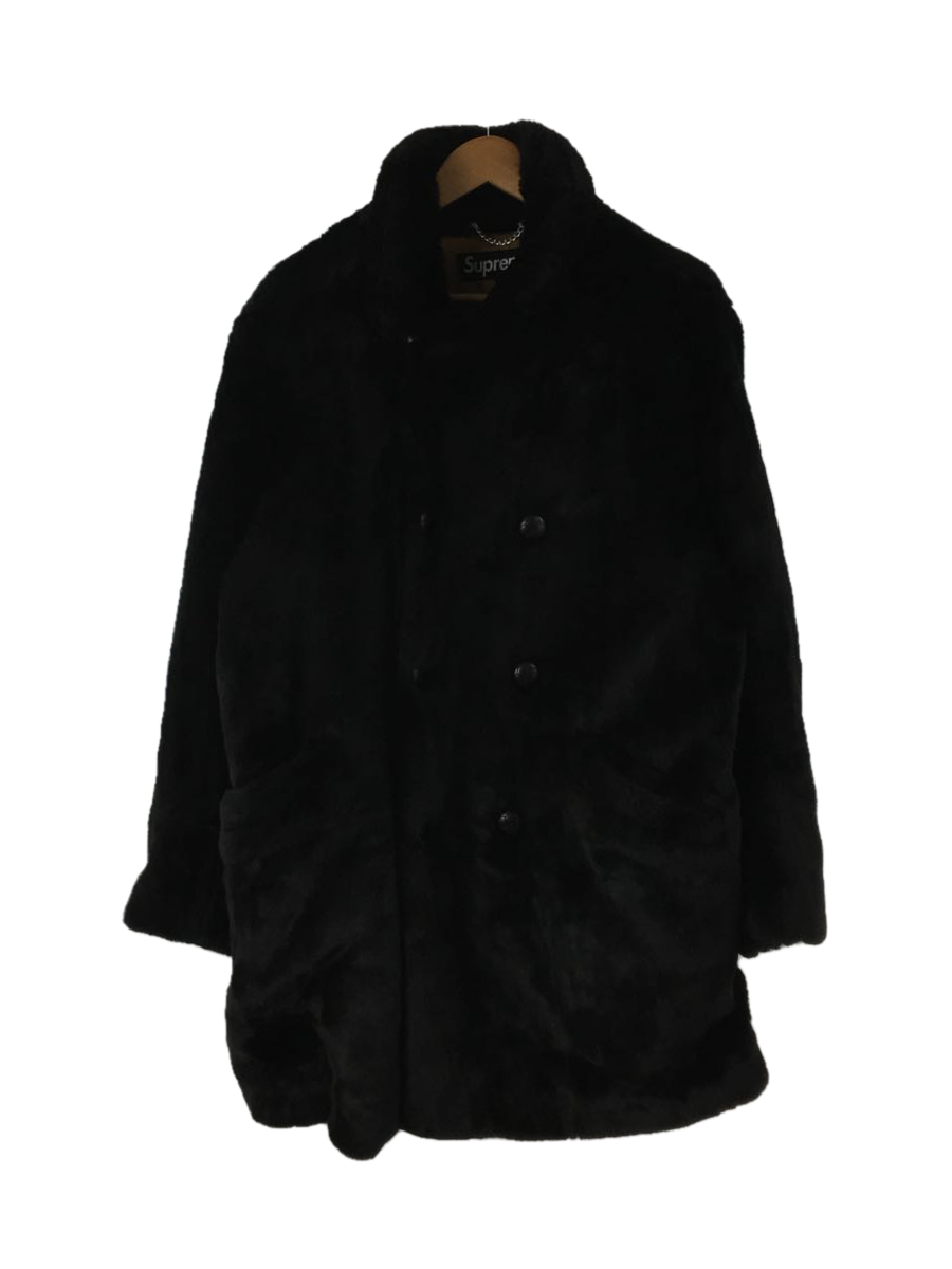 大きい割引 Supreme◆Faux Far double breasted coat/コート/M/ポリエステル/ブラック Mサイズ