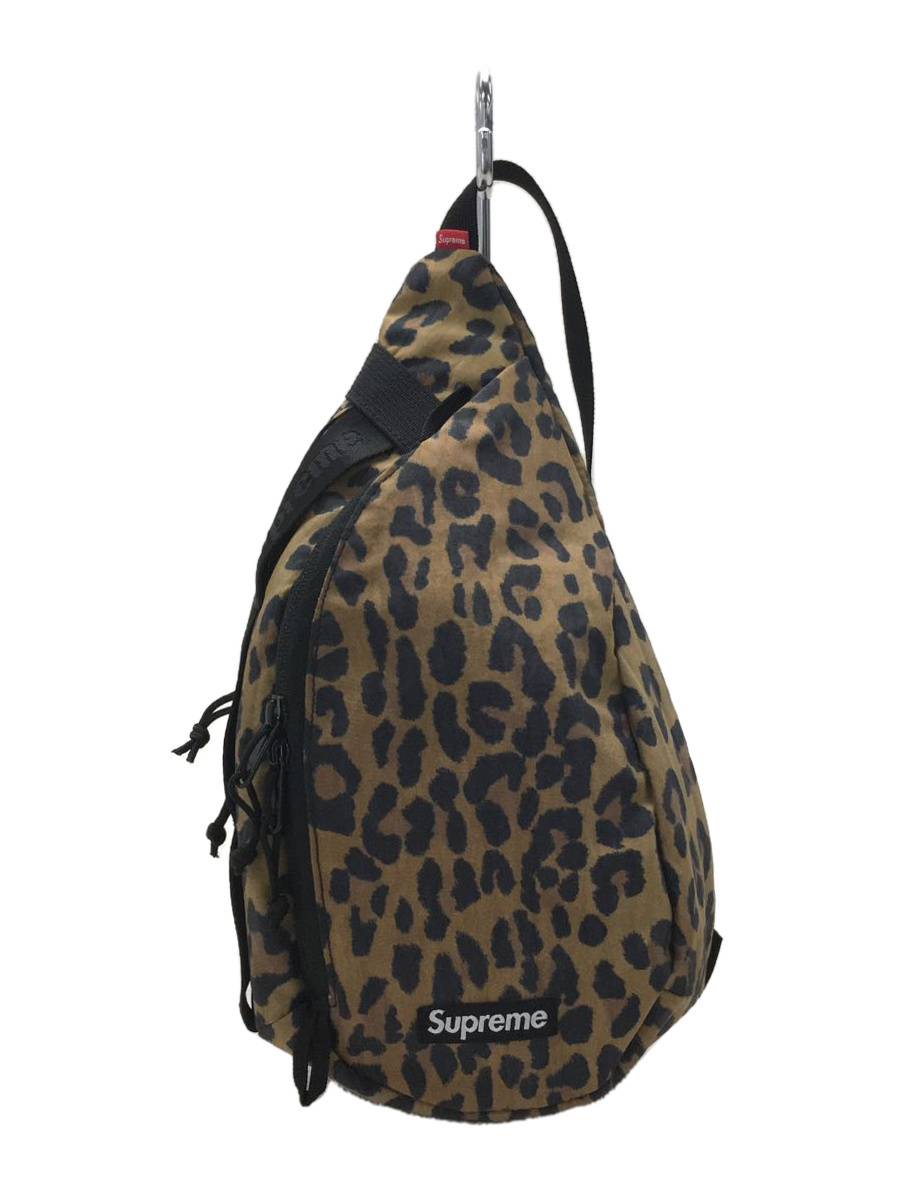Supreme◇ショルダーバッグ/ナイロン/BRW/レオパード/20AW/Leopard Sling Bag 