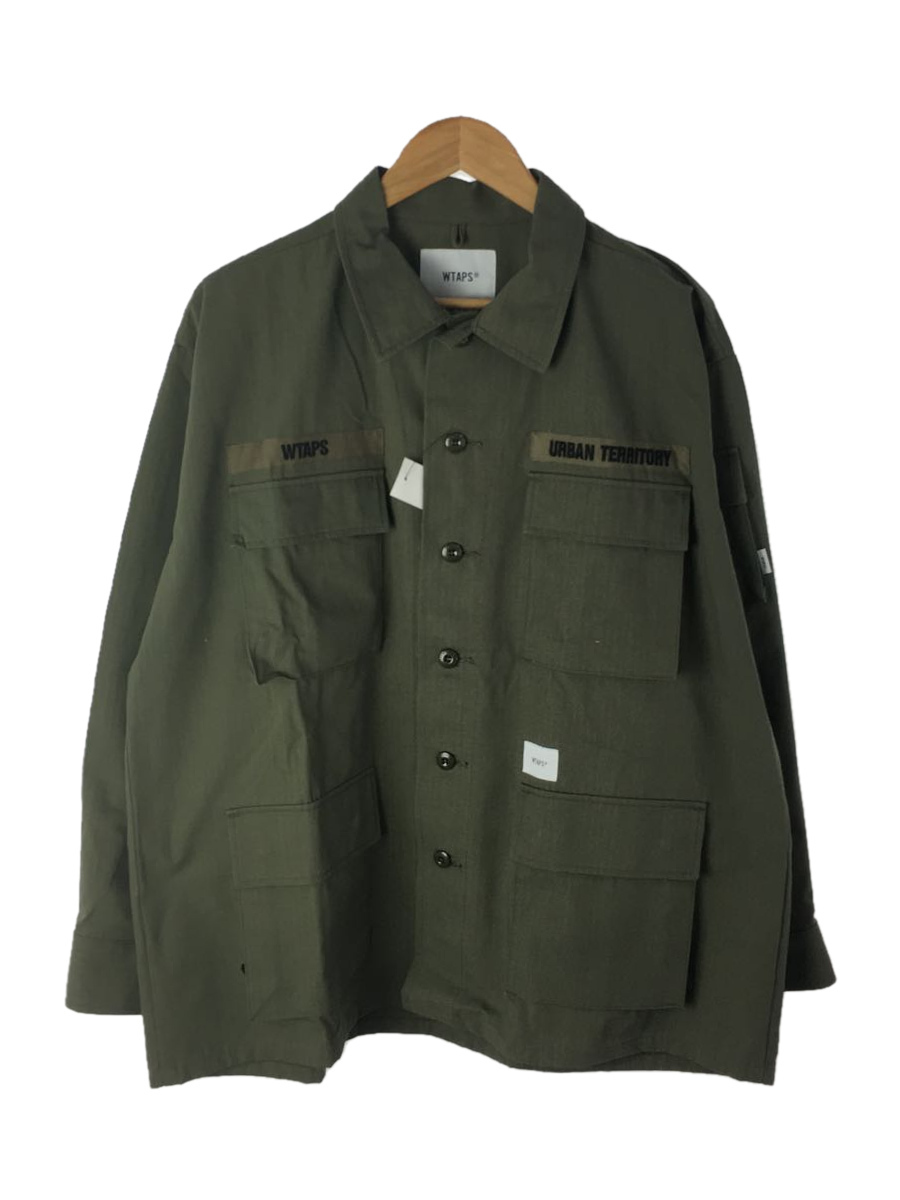 WTAPS◆202WVDT-SHM01/JUNGLE/ジャケット/3/コットン/GRN/無地/