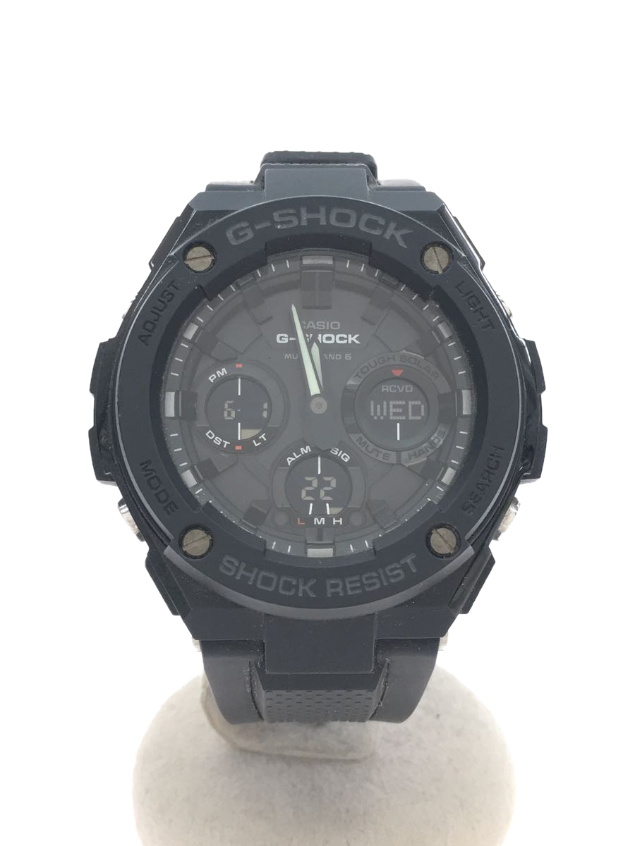 CASIO◇ソーラー腕時計/G-SHOCK/デジアナ/BLK/GST-W100G-1BJF