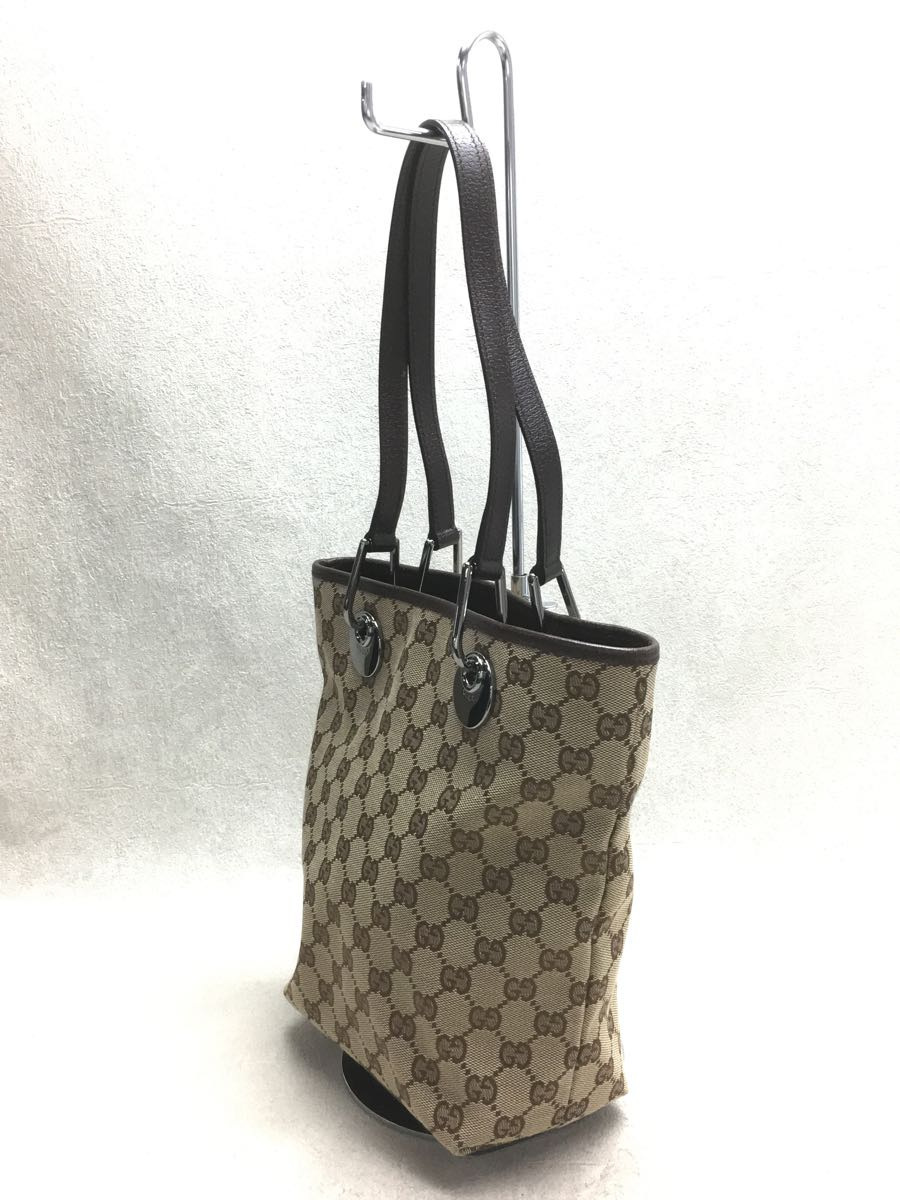 GUCCI◇トートバッグ_GGキャンバス/GG柄/キャンバス/ブラウン/総柄