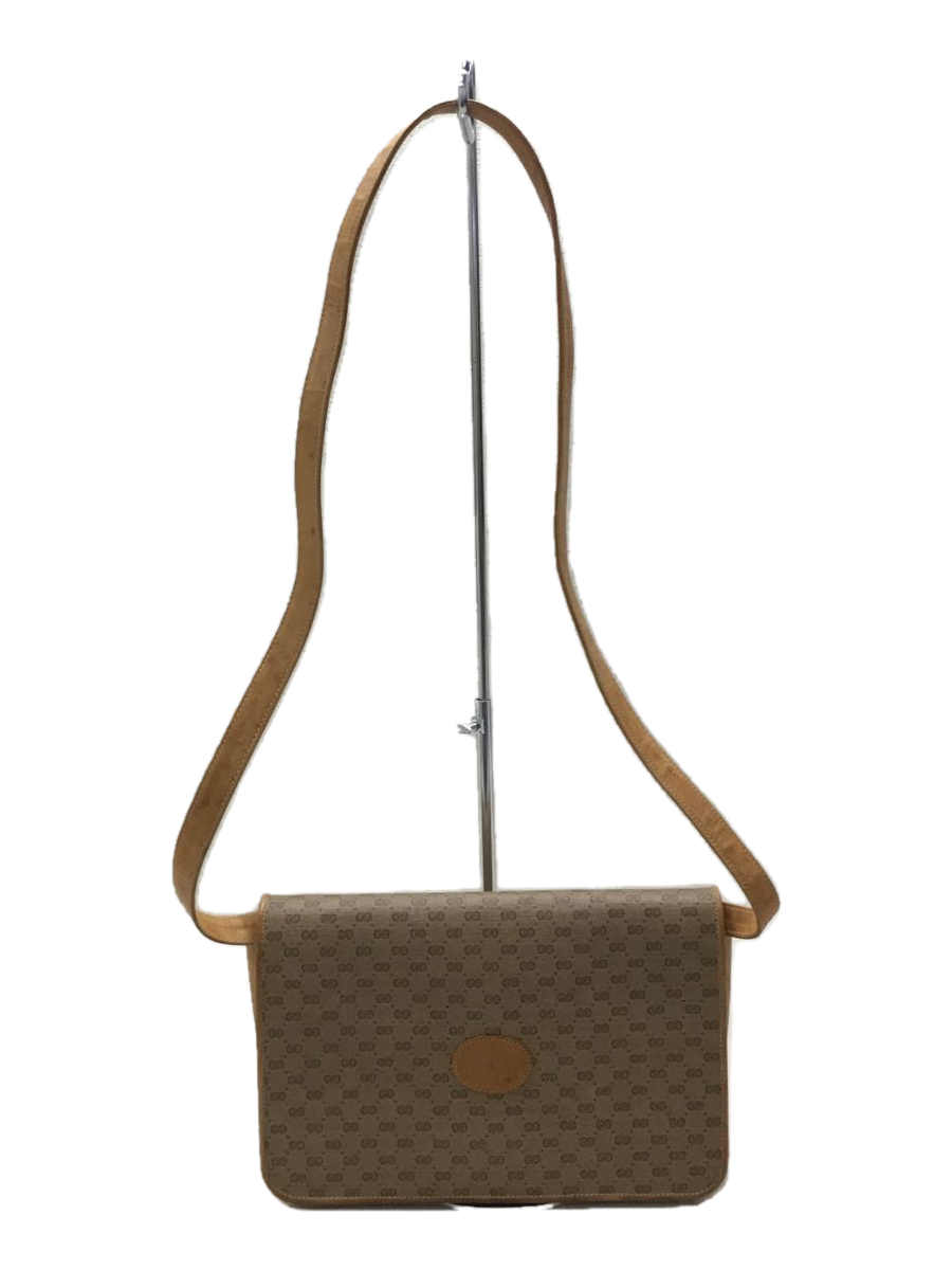 GUCCI◇ショルダーバッグ/レザー/オールドグッチ/マイクロGGプラス