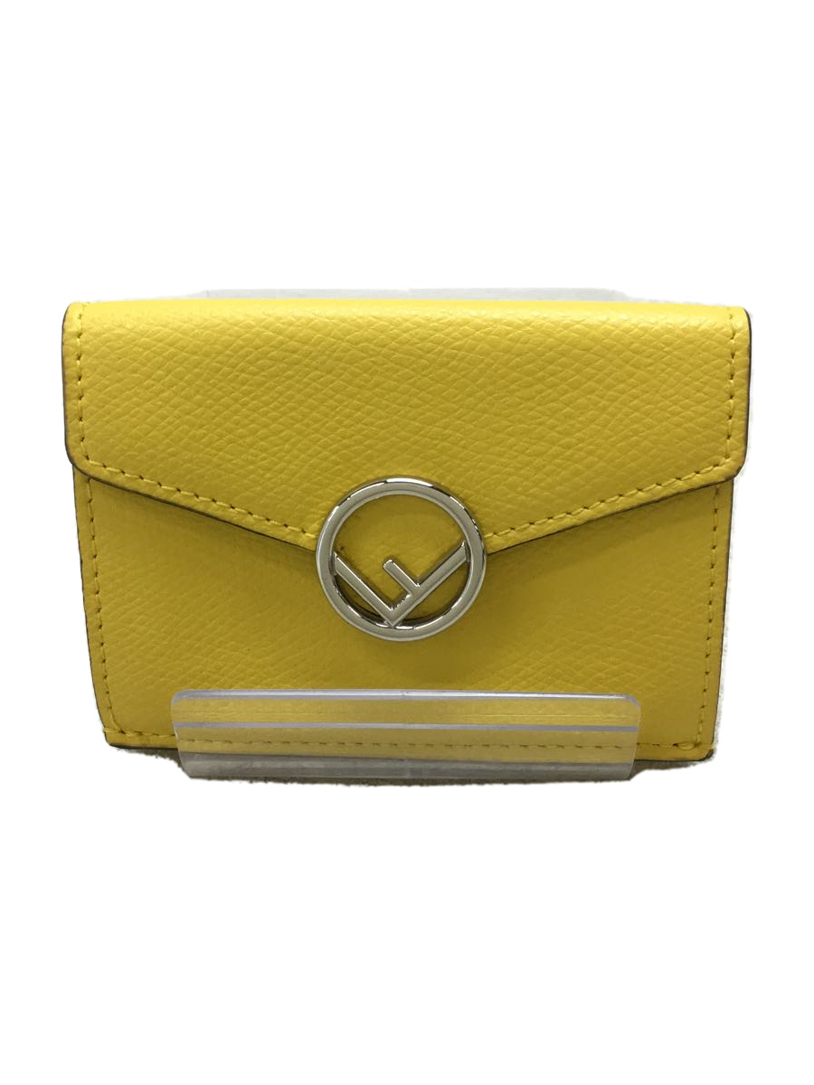 FENDI◇フェンディ/三つ折り3つ折り財布/エフイズフェンディ/YLW/ミニ