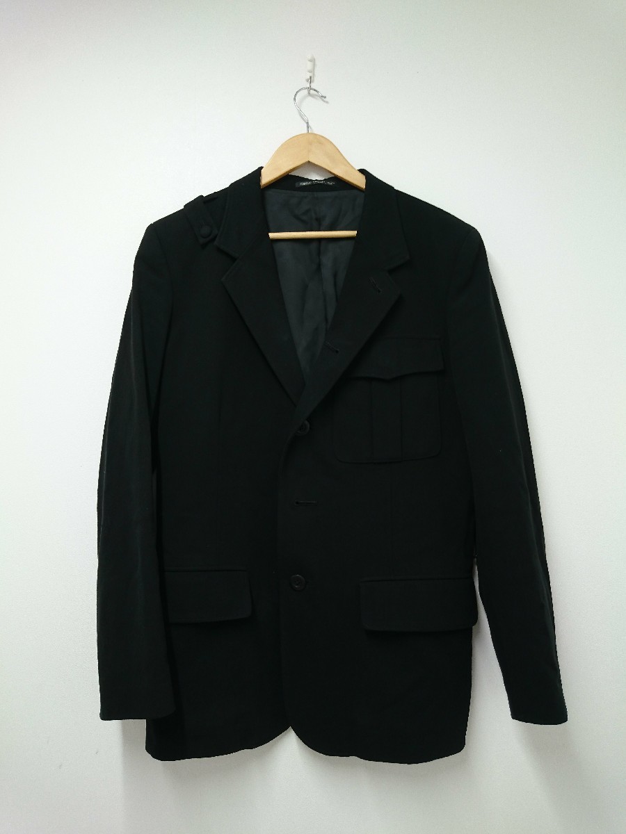 yohji yamamoto POUR HOMME◇13AW/ウールギャバ5BSノッチドジャケット