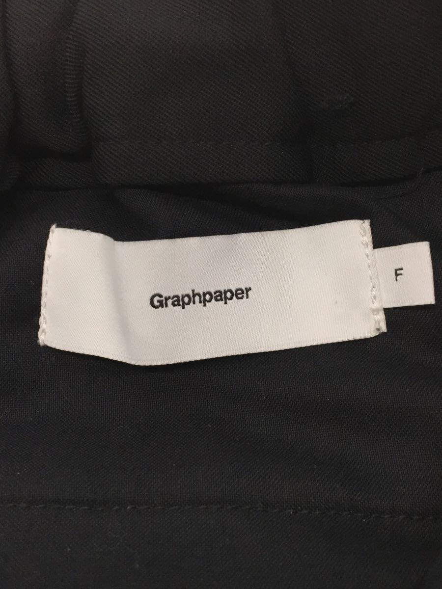Graphpaper◇Selvage Wool Wide Chef Pants/FREE/ウール/BLK/GM213