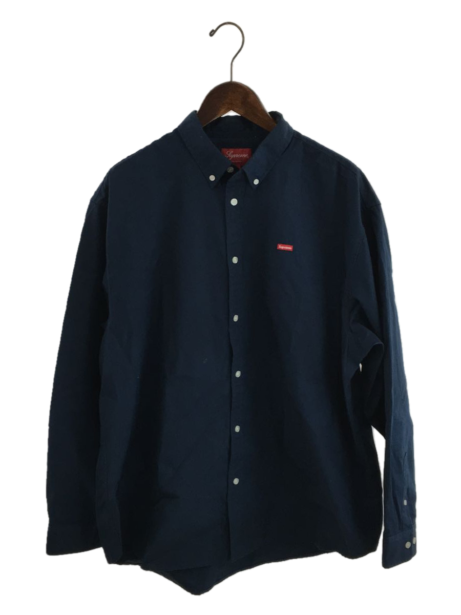 Supreme◇22SS/Small Box Shirt Light Navy/長袖シャツ/XL/コットン