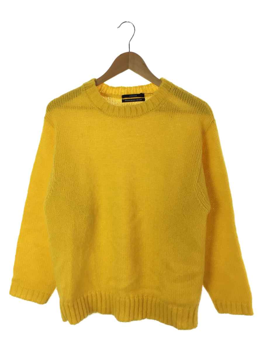 UNUSED◇3G crew neck knit/セーター(厚手)/US1644/2/ナイロン/YLW