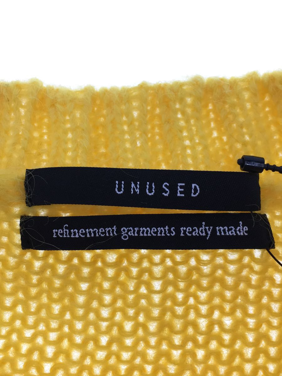 UNUSED◇3G crew neck knit/セーター(厚手)/US1644/2/ナイロン/YLW